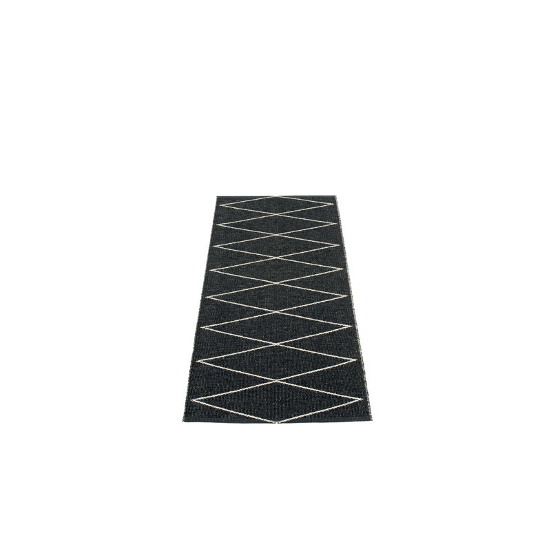 Geometric Area Rug in Black, Runner 2'3" x 5'3"