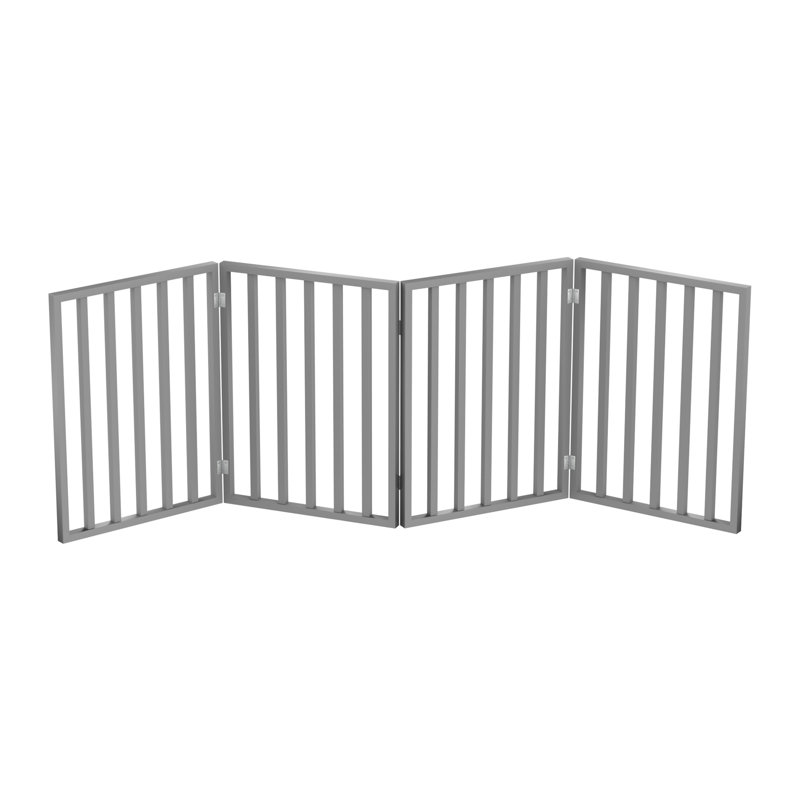 Free Standing Pet Gate, Grey
