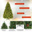 Sapin de Noël artificiel vert avec 540 lumières blanches-141383445