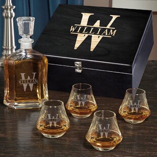 Carson Personalized Decanter with Rutherford Whiskey Glasses