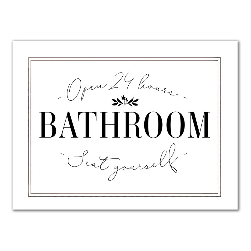 " Seat Yourself " Textual Art Print, 12" H x 16" W x 1.25" D