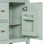 Meuble-lavabo de 24 pouces avec lavabo, armoire en bois massif et panneau de fibres à densité moyenne avec un tiroir rabattable, deux tiroirs standard et une tablette réglable, meuble-lavabo vert autoportant pour le rangement de la salle de bain