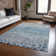 Machine Washable Indoor/Outdoor Christain ACN1368 Gray Rug