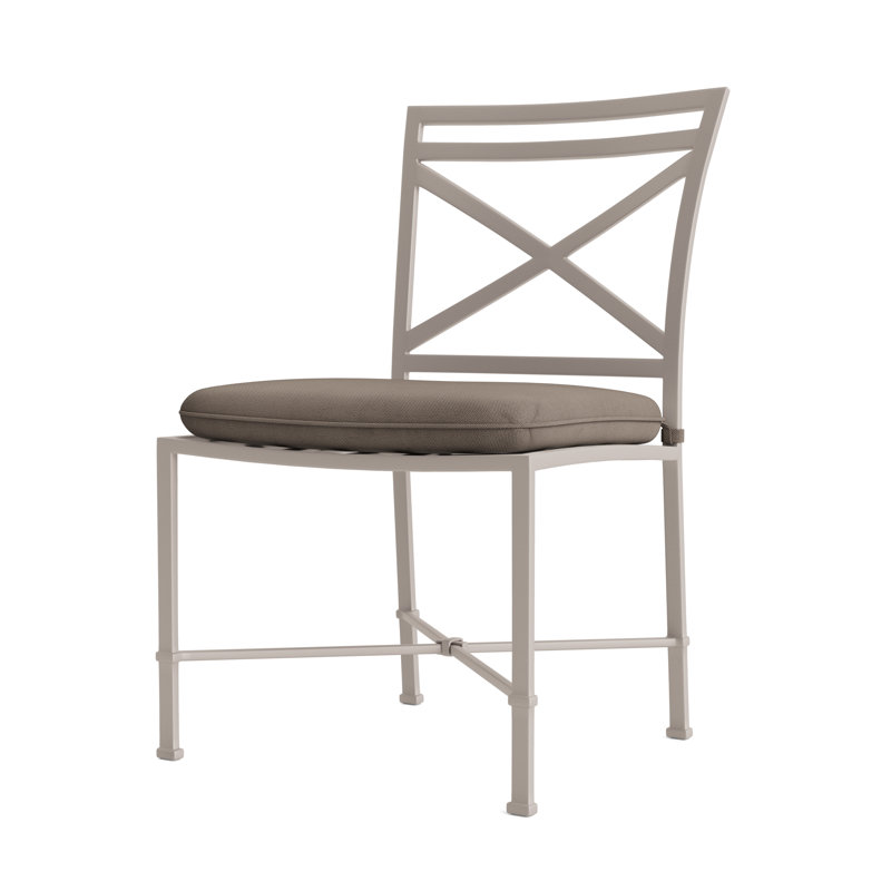 Venetian Outdoor Dining Side Chair, Fusion Natural, Tan, Dove Smooth
