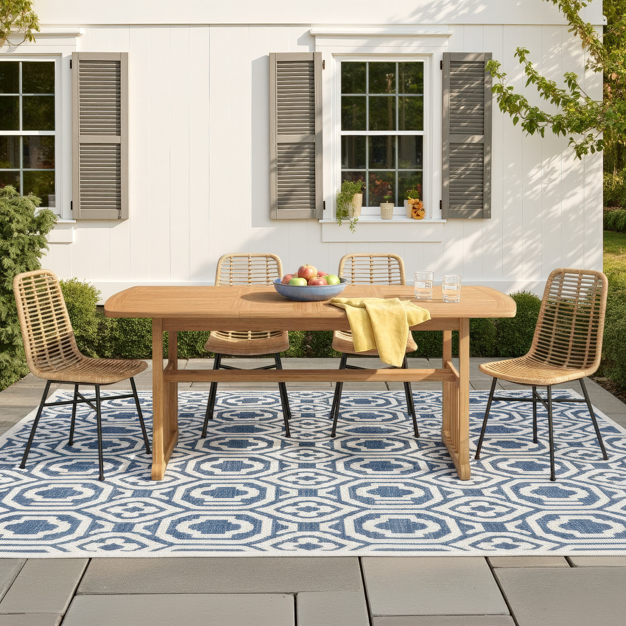 Beaston Extendable Teak Outdoor Dining Table