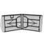Table de patio pliante blanche en PEHD 70,9 po x 29,5 po x 29,1 po
