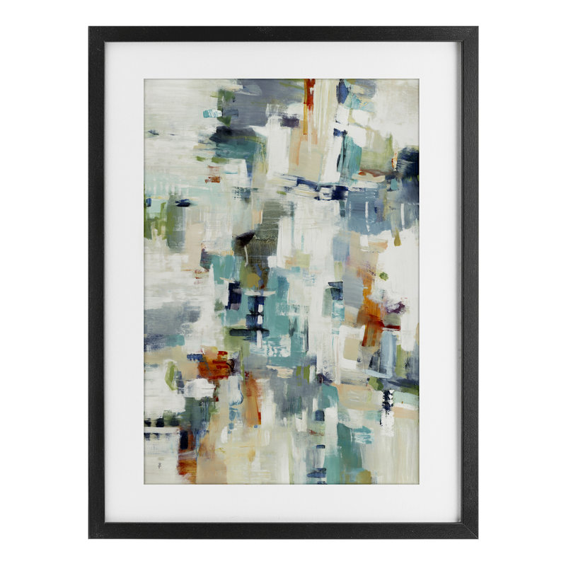 «Dynamic Dappled Expression», reproduction sous verre, conception de Lisa Ridgers, H 20 po x l 14 po, Cadre noir minuit