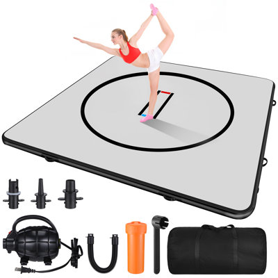Tapis de sol enroulable de 3 x 3 m (10 x 10 pi) pour la lutte, les arts martiaux, la gymnastique, le MMA et le jiu-jitsu ; pliable, 10 cm (4 po) d'épaisseur.