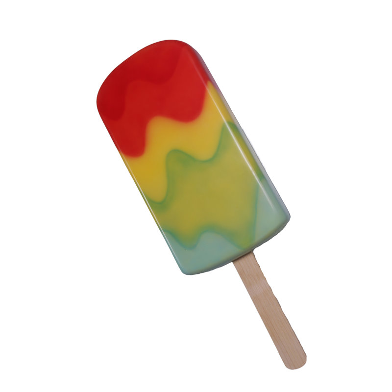 Glace à la crème Avalie, H 52 po x l 17 po x P 6 po, Arc-en-ciel