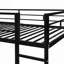 Lit mezzanine simple en métal avec 2 tablettes et un bureau-1209144395-1209144397