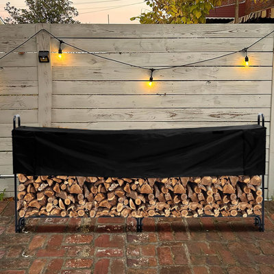 254cm W Steel Log Rack