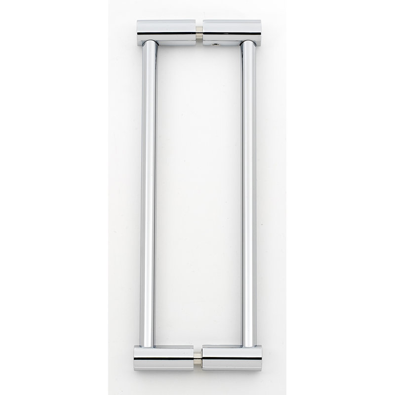 Polished Chrome 8" Contemporary Glass Door Pull