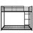 Metal Bunk Bed, Low Bunk Bed With Ladder-1632454714-1632454715
