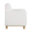 Mason White Boucle Fabric Arm Chair
