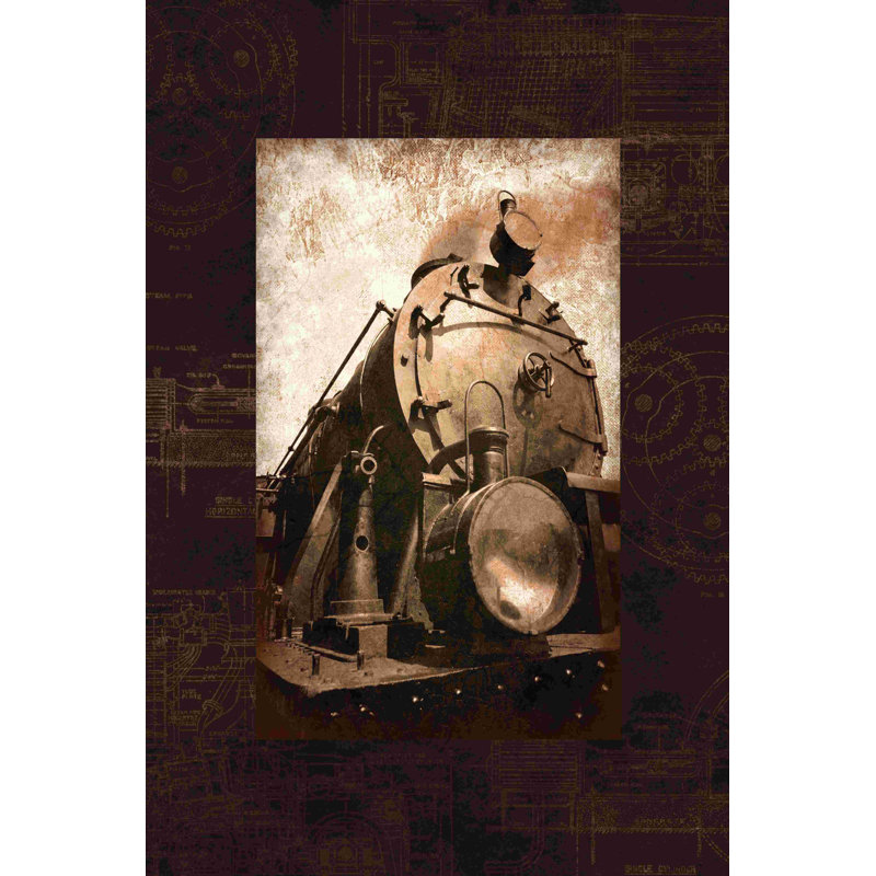 " Steam Powered Train ", 18" H x 12" W  