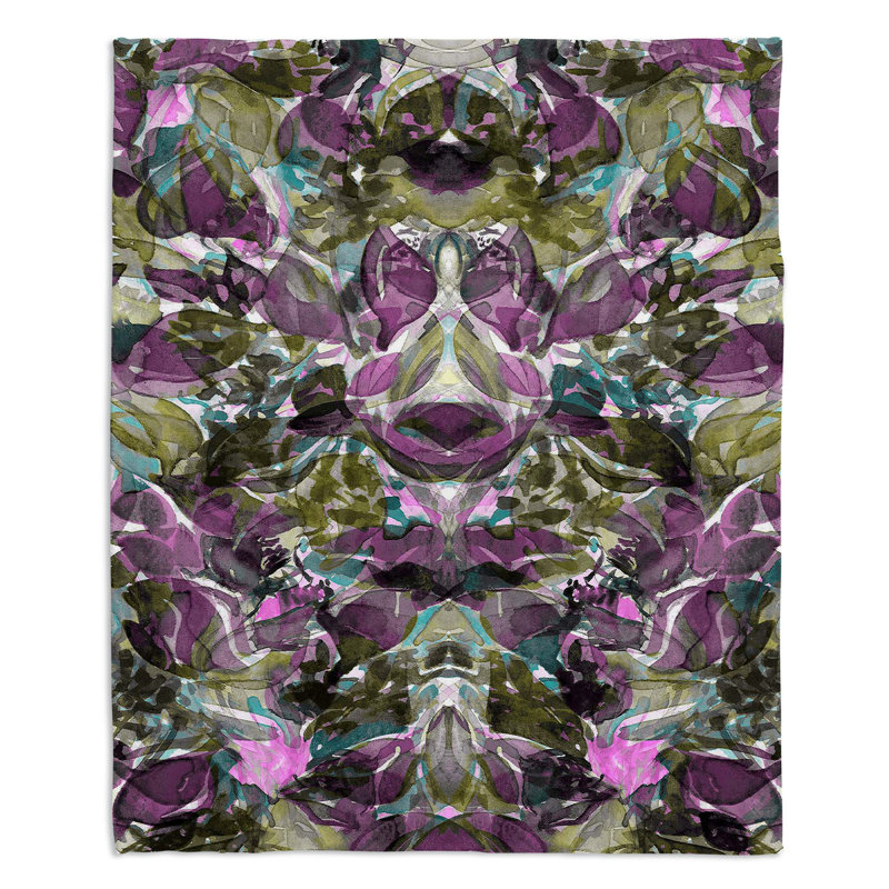 Couverture sherpa douce enchanted forest v, l 51 po x L 60 po