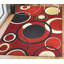 Tapis rouge à motif abstrait Jep