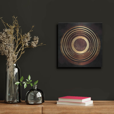 Art mural en métal luxueux «Minimal Abstract Black 4» par Petals Prints Design, 36 po x 36 po