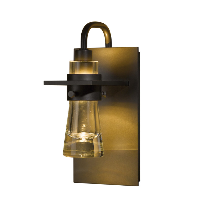 Erlenmeyer 1-Light Armed Sconce, Translucent Dark Smoke
