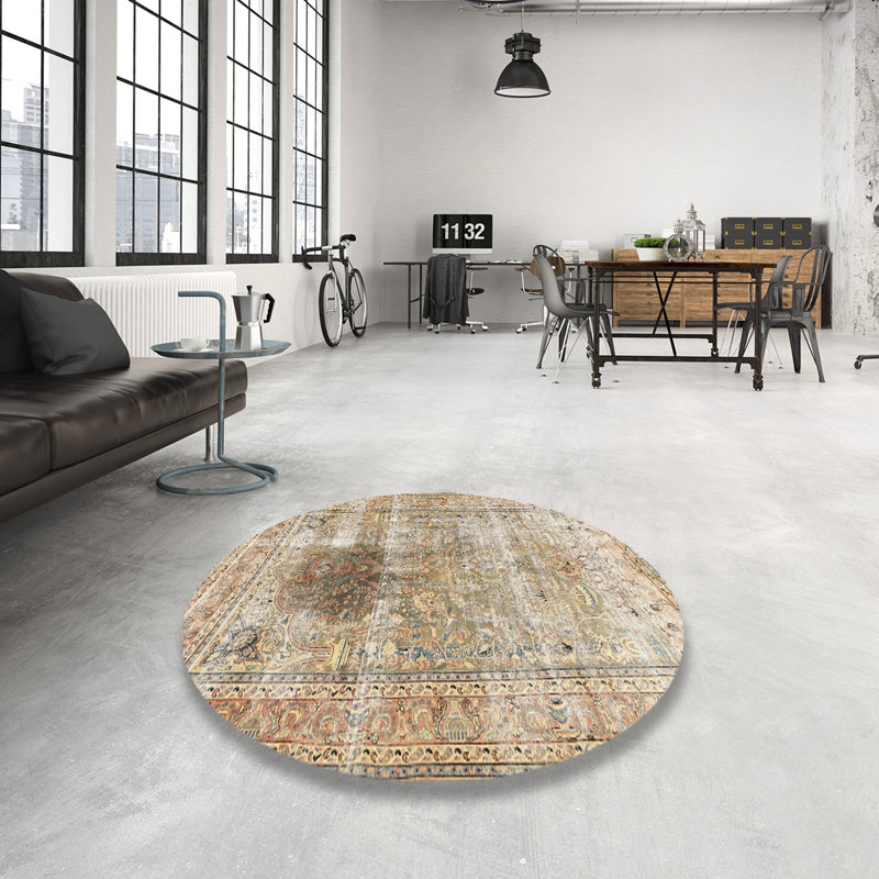 Miraleste Floral Indoor Rug, Round 4'