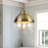 Mariellen 1-Light Gold Globe Glass Pendant with Universal Ceiling Design for Dry Indoor
