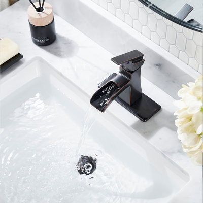 Single-hole Single-handle Bathroom Faucet With Drain Assembly