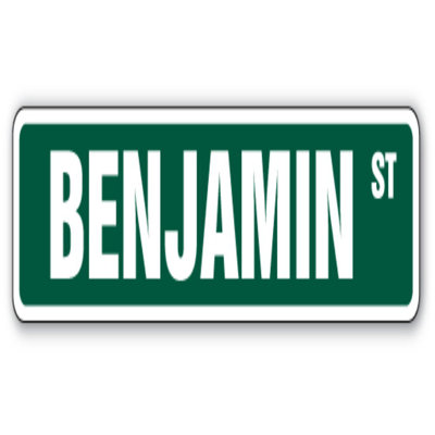 Plaque de rue Benjamin