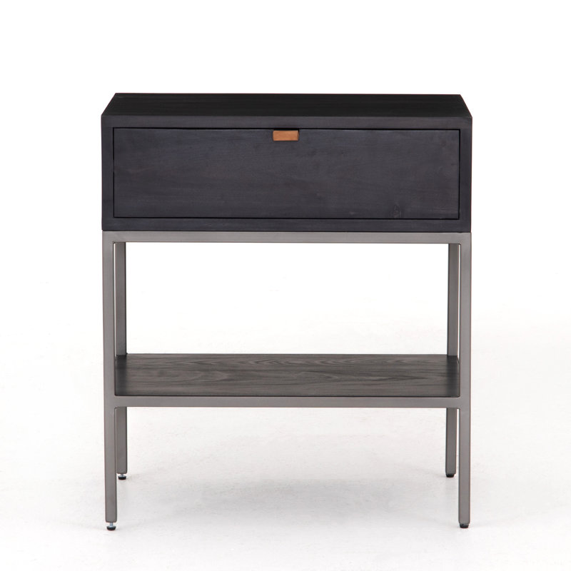 Table de chevet Loki, Enduit noir