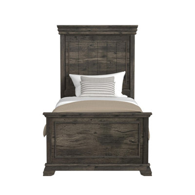 Dree Panel Bed In Charcoal
