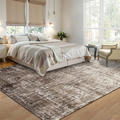 Abstract Machine Printed Area Rug