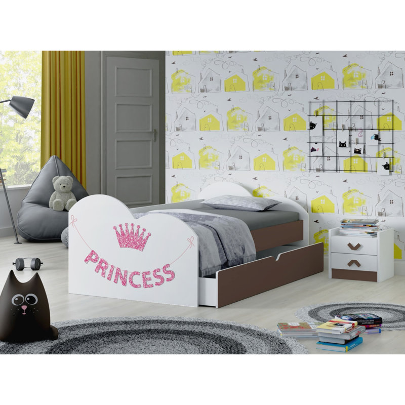 Henton European Toddler (80 X 160cm) Cabin Bed Themed Beds with Storage Included with Trundle Included, Cappuccino
