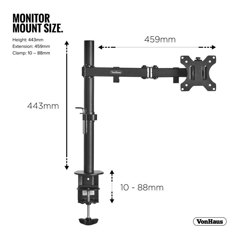 VonHaus Single Screen Pole Mount