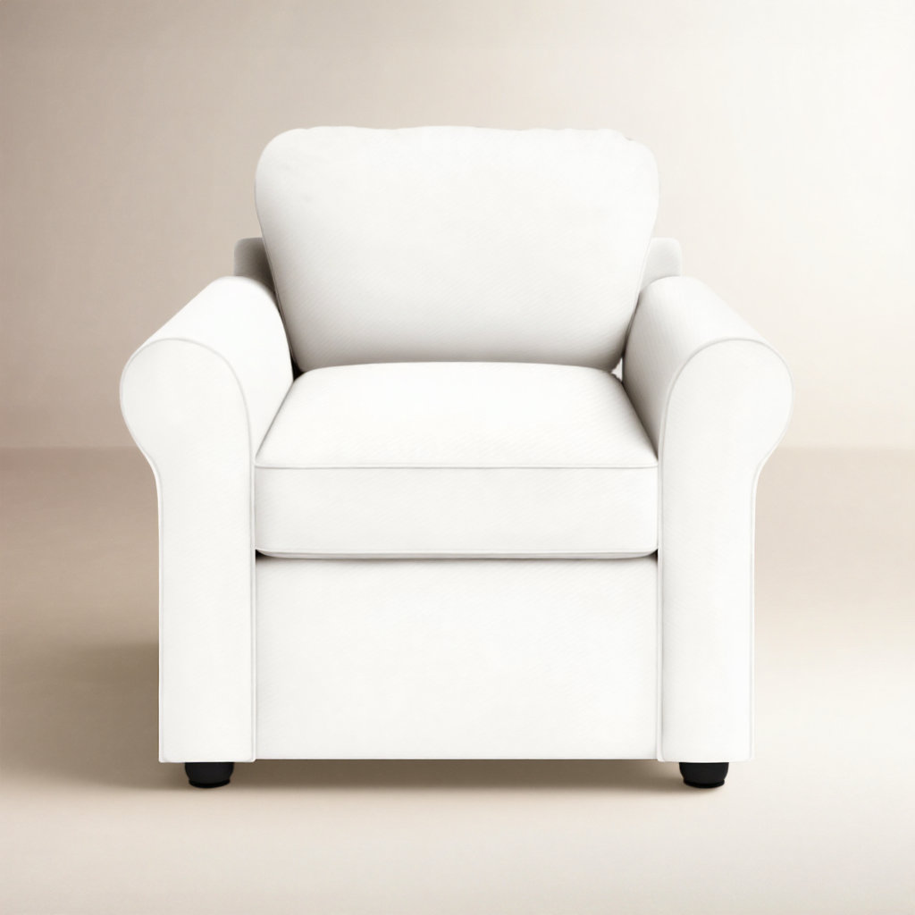 Warrington Armchair, Classic Bleach White Twill