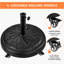 Colour 24.7kg Free Standing Umbrella Base with Wheels-603994896