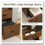 Bureau de coiffeuse 3-en-1 avec miroir lumineux et tabouret-220548064