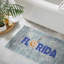 Tapis gris / bleu en coton