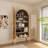 Burlywood Solid Wood + Tempered Glass Display Cases-120980223
