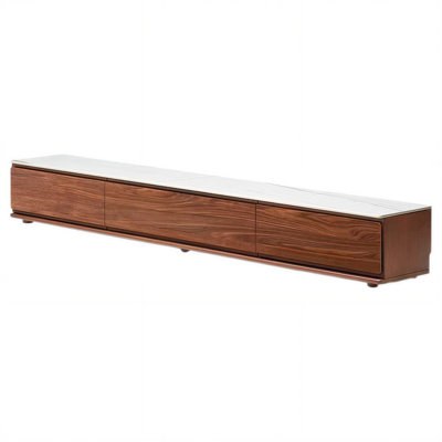 Meuble télé en bois massif, meubles en noyer noir d'Amérique du Nord, design moderne pour le salon, centre de divertissement élégant et robuste, parfait pour les solutions de rangement et de rangement de la télévision