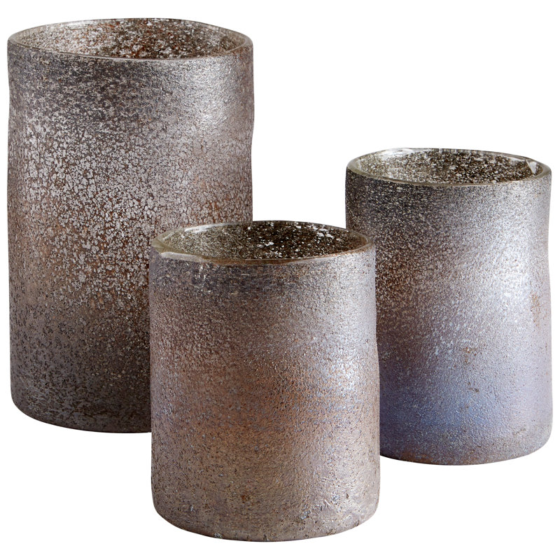 Cordelia Glass Table Vase, 7.5" H x 6.25" W x 6.25" D, Brown