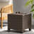 Table, Minimalist Concept Shown, 18" W X D H, Brown, No Assembly Needed Accent Table In Style, & Iron, 18X18x18, Assembly, Ready To Place-475836307