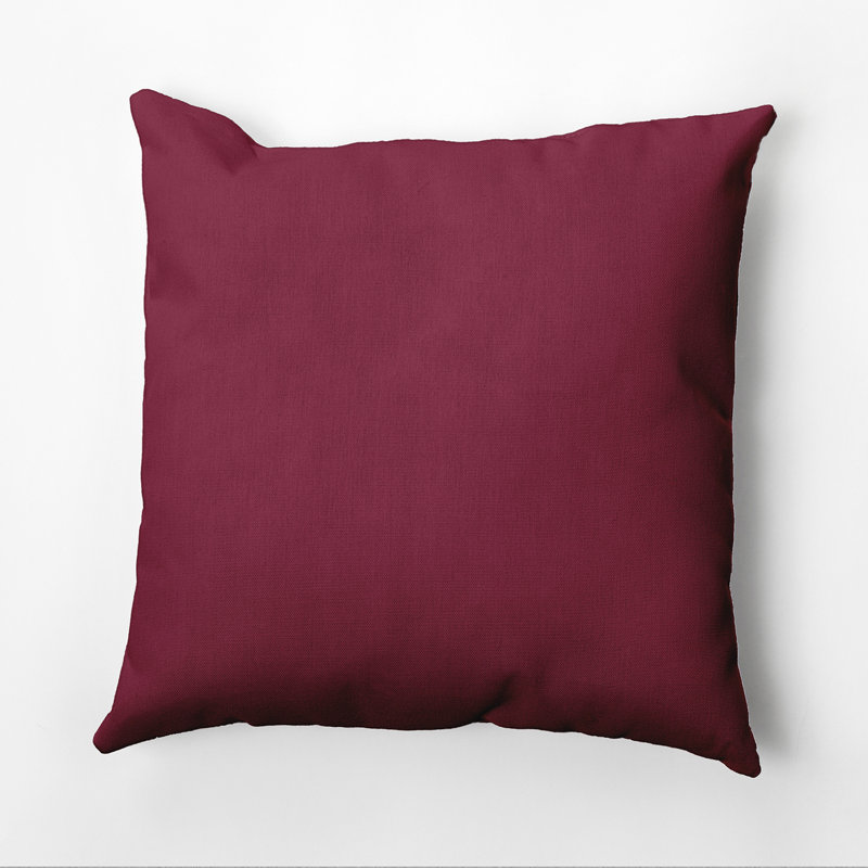 Housse de coussin Ajibola, Canneberge, 26 po x 26 po, Polyester/ bourre en polyester