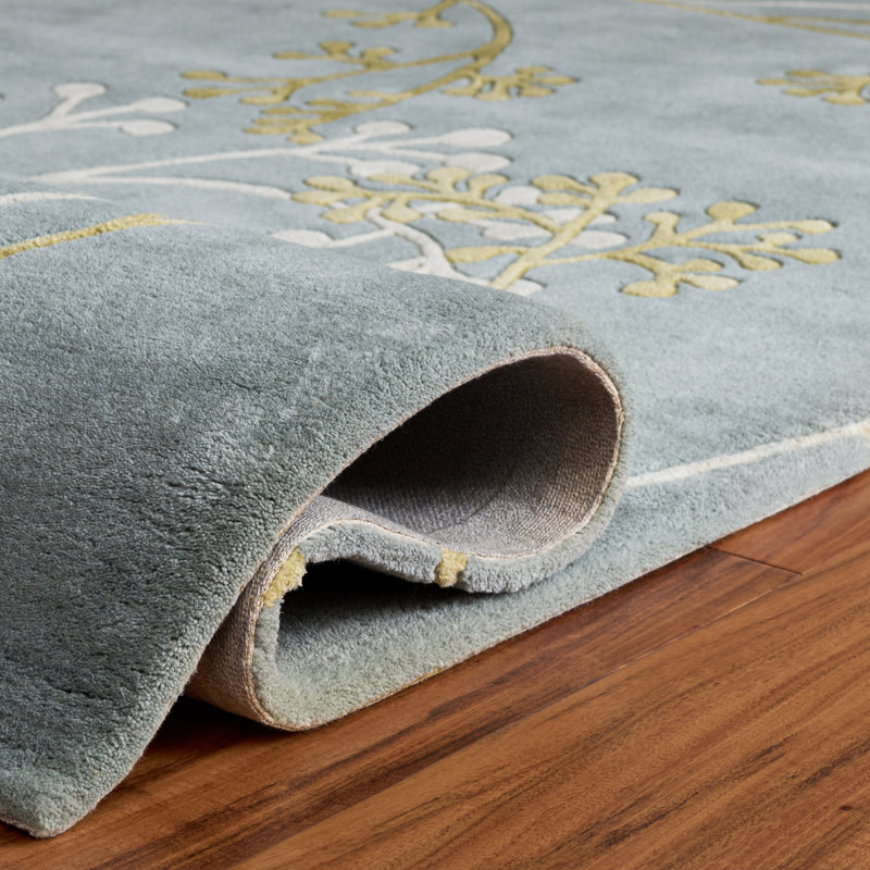 Tapis floral en laine touffeté à la main Avayah, Rectangle 2 pi x 3 pi