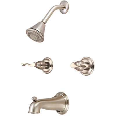 Ensemble de douche et baignoire à deux poignées Central Brass