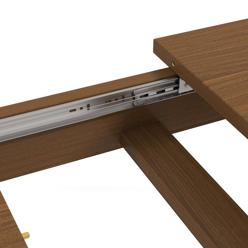 Table de salle à manger, grande table de cuisine extensible de 106,3 po, Chêne, Chêne