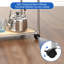 3-Tier Adjustable Kitchen Rolling Carts On Wheel, Commercial Grade Metal Service Cart, Steel Heavy Duty Utility Cart