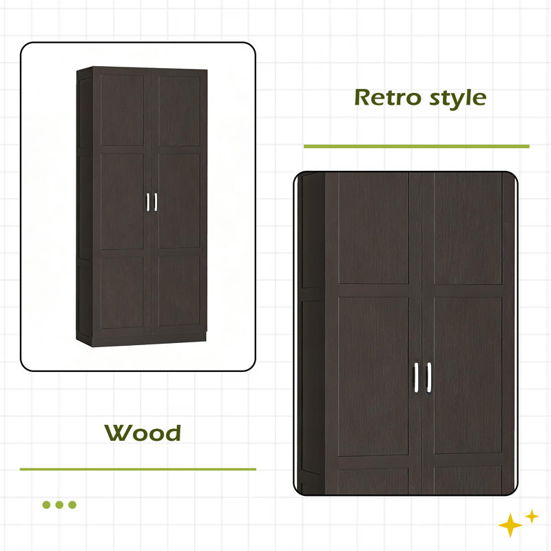 Armoire domestique, garde-manger, Marron foncé