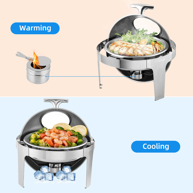 Stainless Steel Round Buffet Accessory