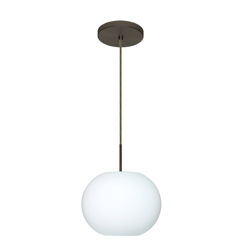 Luminaire suspendu sphère 1 lumière Luna, Bronze, Carrera, Incandescent