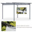 Pergola rétractable en acier de 11,5 pi x 11,5 pi avec auvent de protection contre les rayons UV, parfaite pour les terrasses et les barbecues