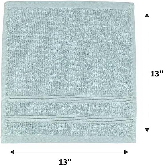 Kaufman - débarbouillette de qualité supérieure (13 x 13 pouces) 100% coton filé à l'anneau, très absorbante, durable
